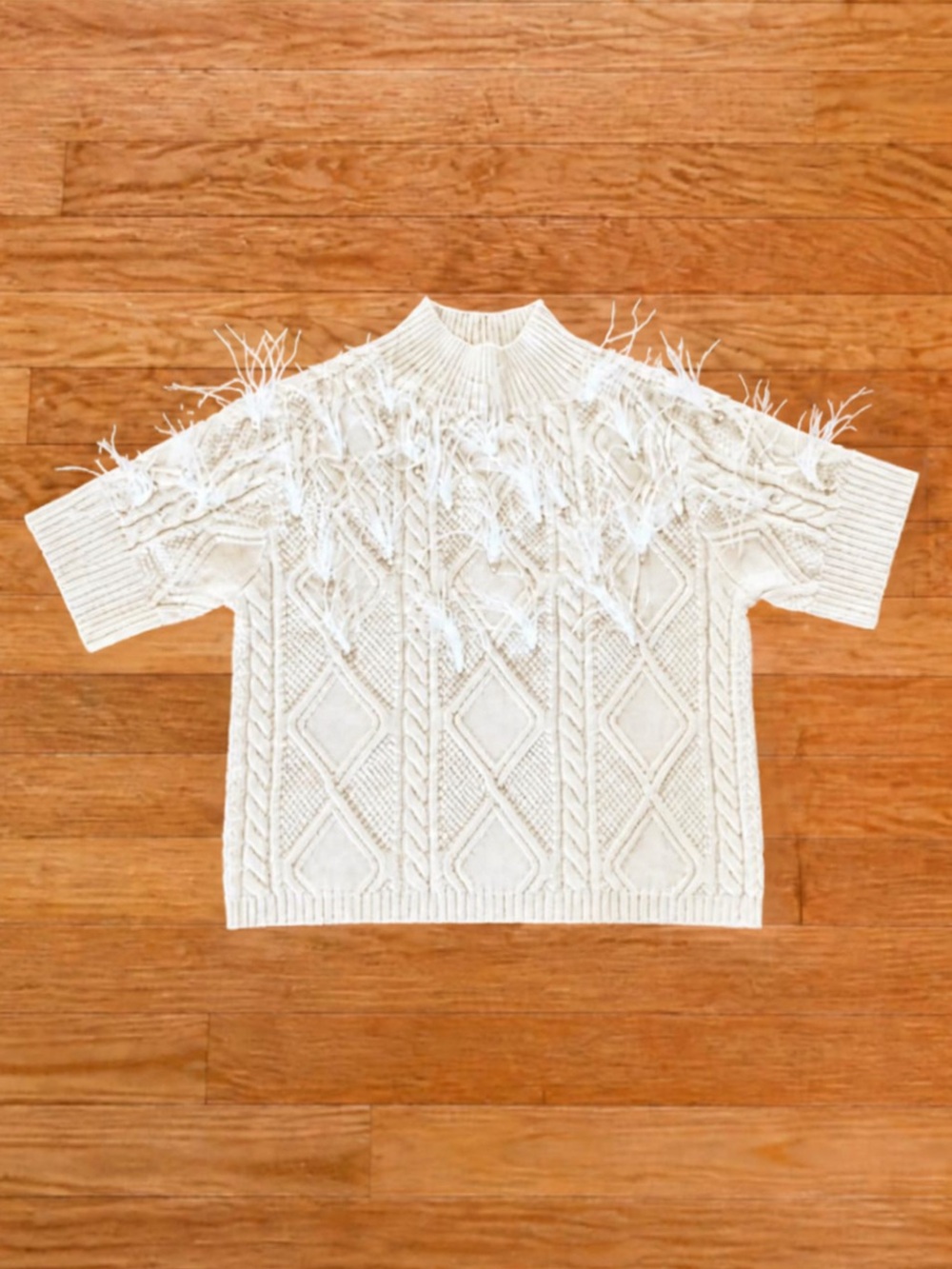 NWT Ann Taylor Feather Diamond Sweater Size XS